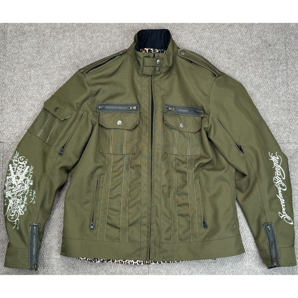 Speed and Strength Womens Embroidered Green Full Zip Lined Riding Jacket Size XL